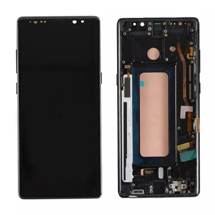 „Samsung Galaxy Note 8 LCD OLED“ ekrano skaitmeninimo įrenginio mazgui su rėmu